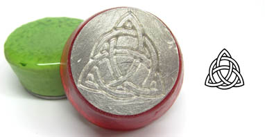 Siegel mit Glasknauf 37mm Keltischer Knoten